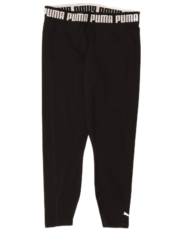 Puma Graphic Crop Leggings til kvinder UK 14 Large Black