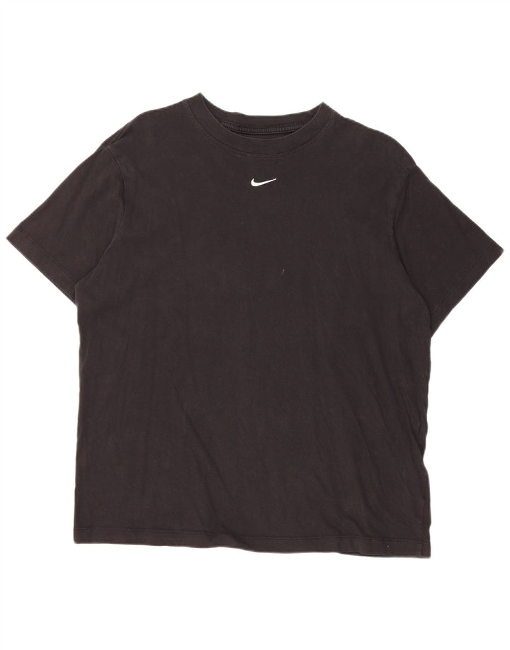 NIKE Herre Loose Fit T-shirt Top Lille sort bomuld