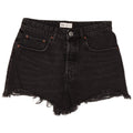 Zara Dame højtaljede denimshorts EU 40 Medium W30 Sort