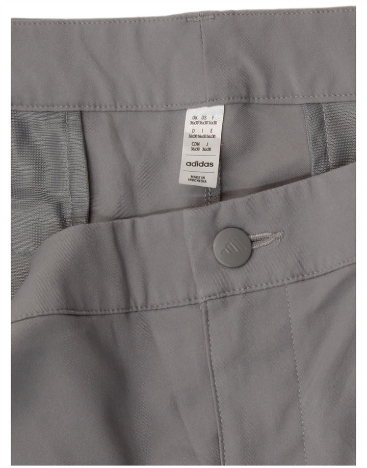 Adidas Herre Slim Chino Bukser W36 L30 Grå Polyester