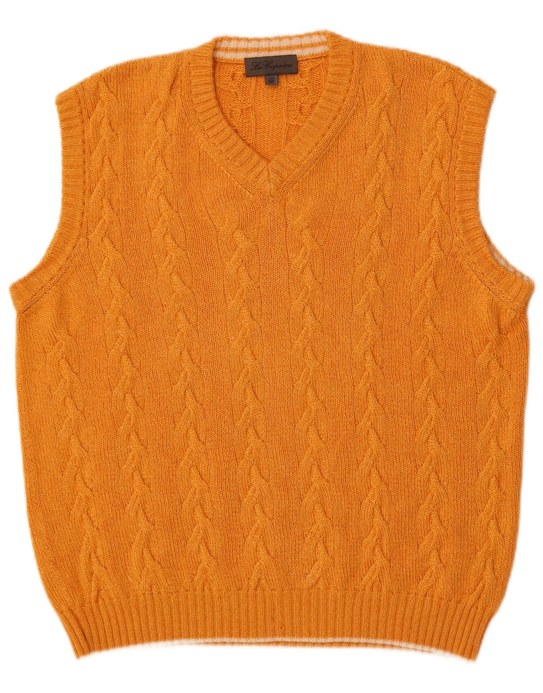 Les Copains Herrevest Tank Top IT 50 Medium Orange Uld
