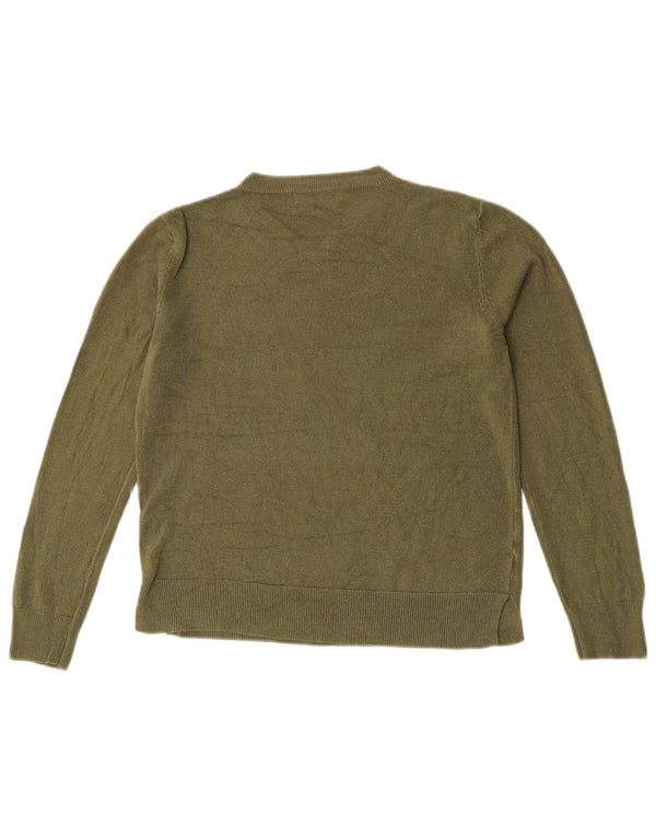 Marks & Spencer Dame sweater med rund hals DK 12 Medium Khaki Akryl