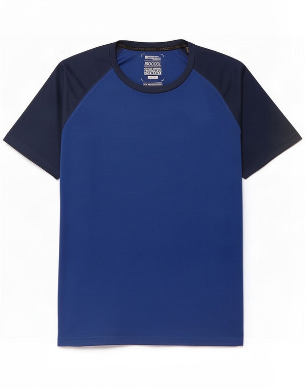 Mountain Warehouse Herre T-Shirt Top XL Blå Colourblock Polyester