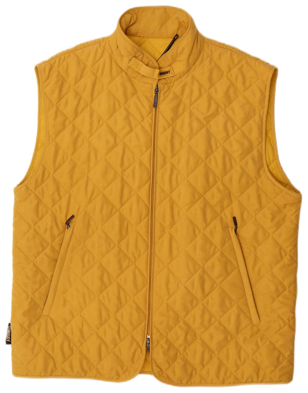 Husky Herre Quiltet Gilet UK 40 Stor Gul Polyester