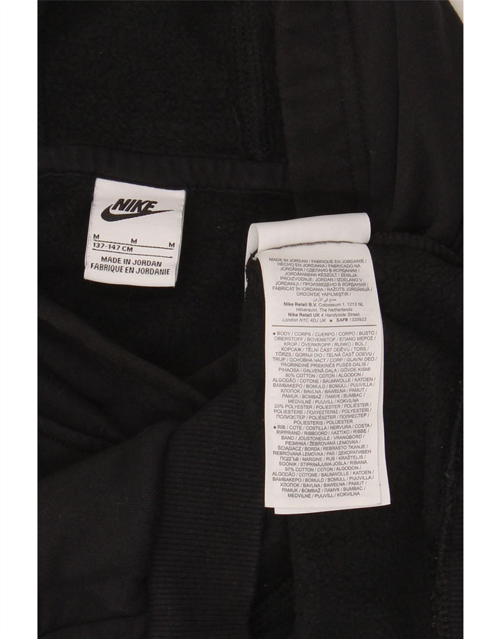 Nike Boys Hoodie Jumper 10-11 år Medium Sort Bomuld