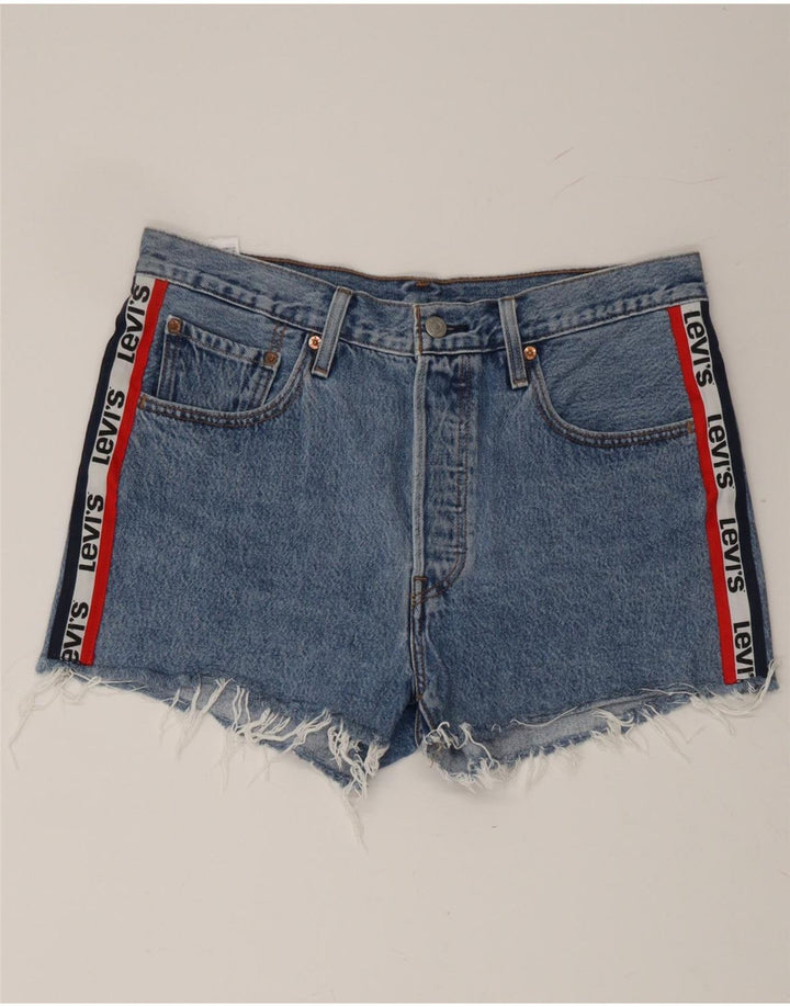 LEVI'S Womens 501 Graphic Denim Shorts W31 Medium  Blue Cotton Vintage Levi's and Second-Hand Levi's from Messina Hembry 