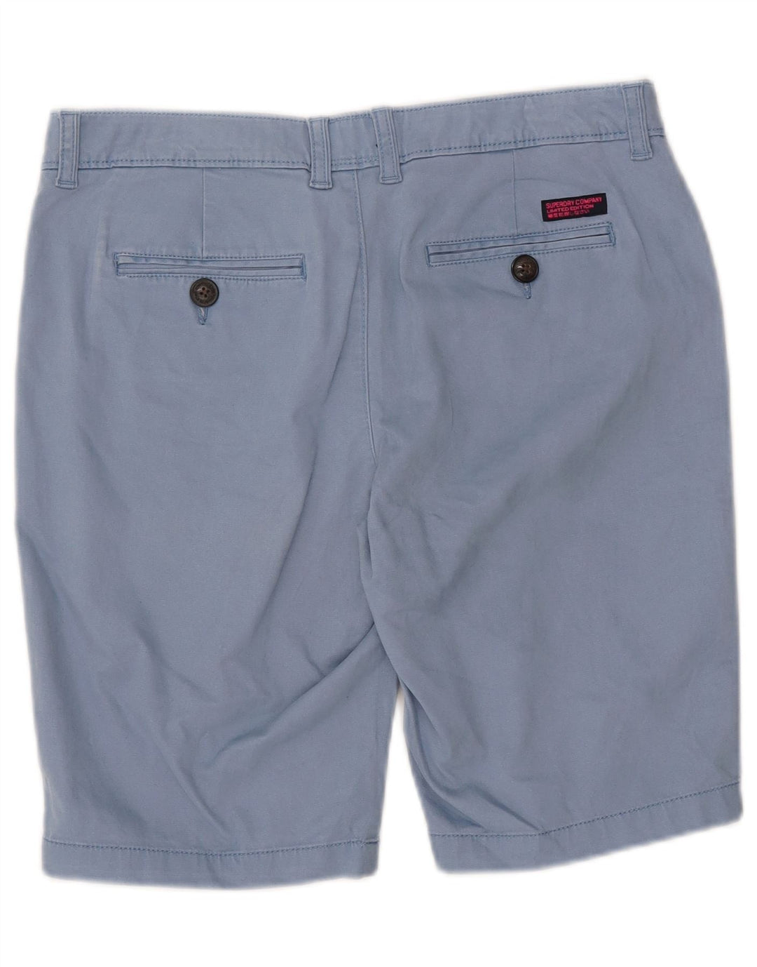 SUPERDRY chinoshorts til kvinder W34 store blå bomuld