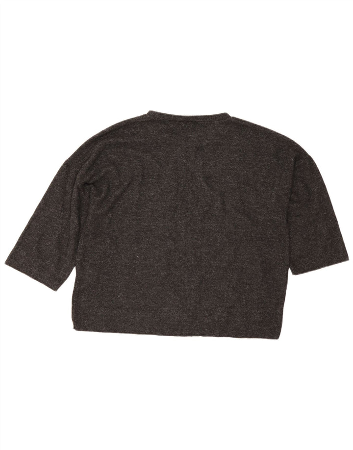 Zara Dame Top 3/4 ærmet UK 16 Large Grå Polyester