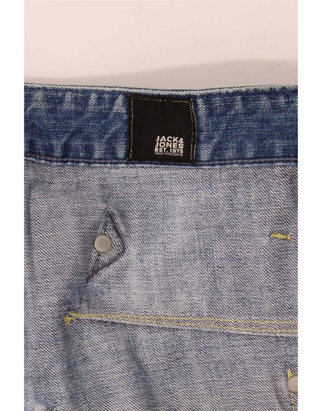 Jack & Jones Herre Cargo Distressed Cropped Jeans W30 L25 Blå
