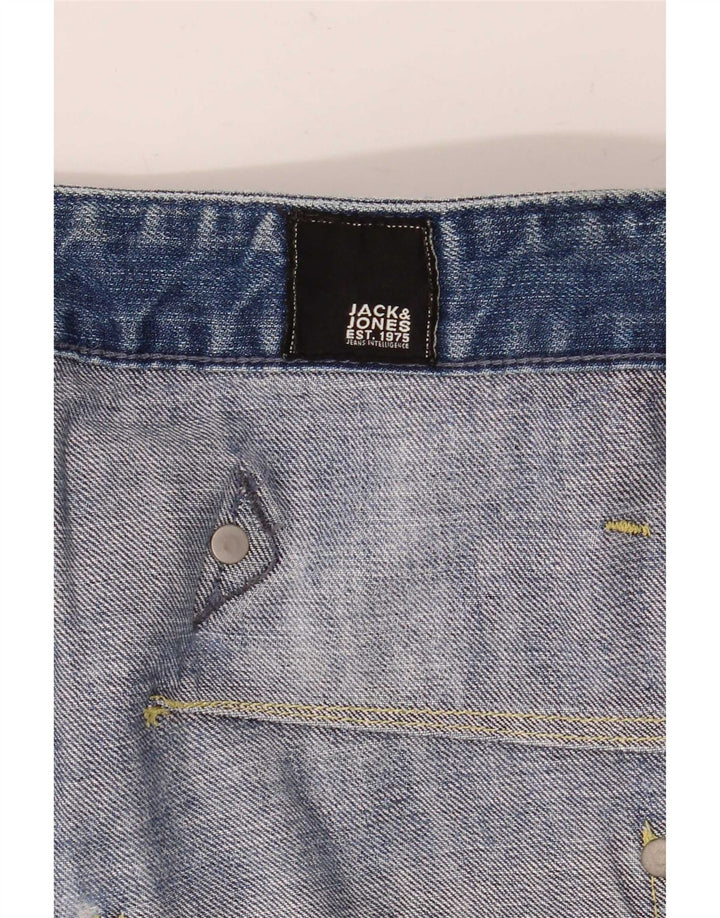 Jack & Jones Herre Cargo Distressed Cropped Jeans W30 L25 Blå