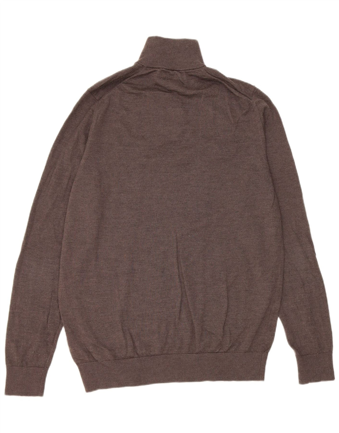 Marks & Spencer Herre Autograph Zip Neck Jumper Sweater Stor Brun