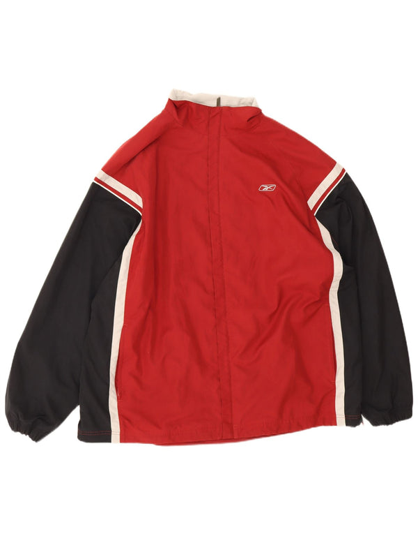 Reebok Træningsdragt til mænd Topjakke XL Rød Colourblock Polyester