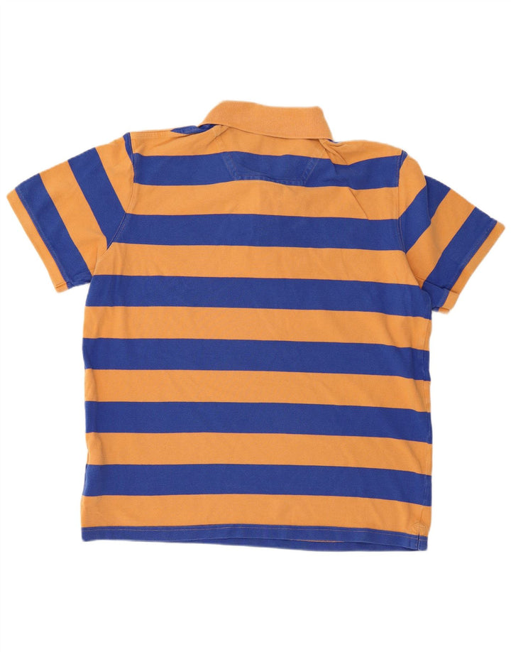 TIMBERLAND Mens Polo Shirt Large Blue Striped Cotton