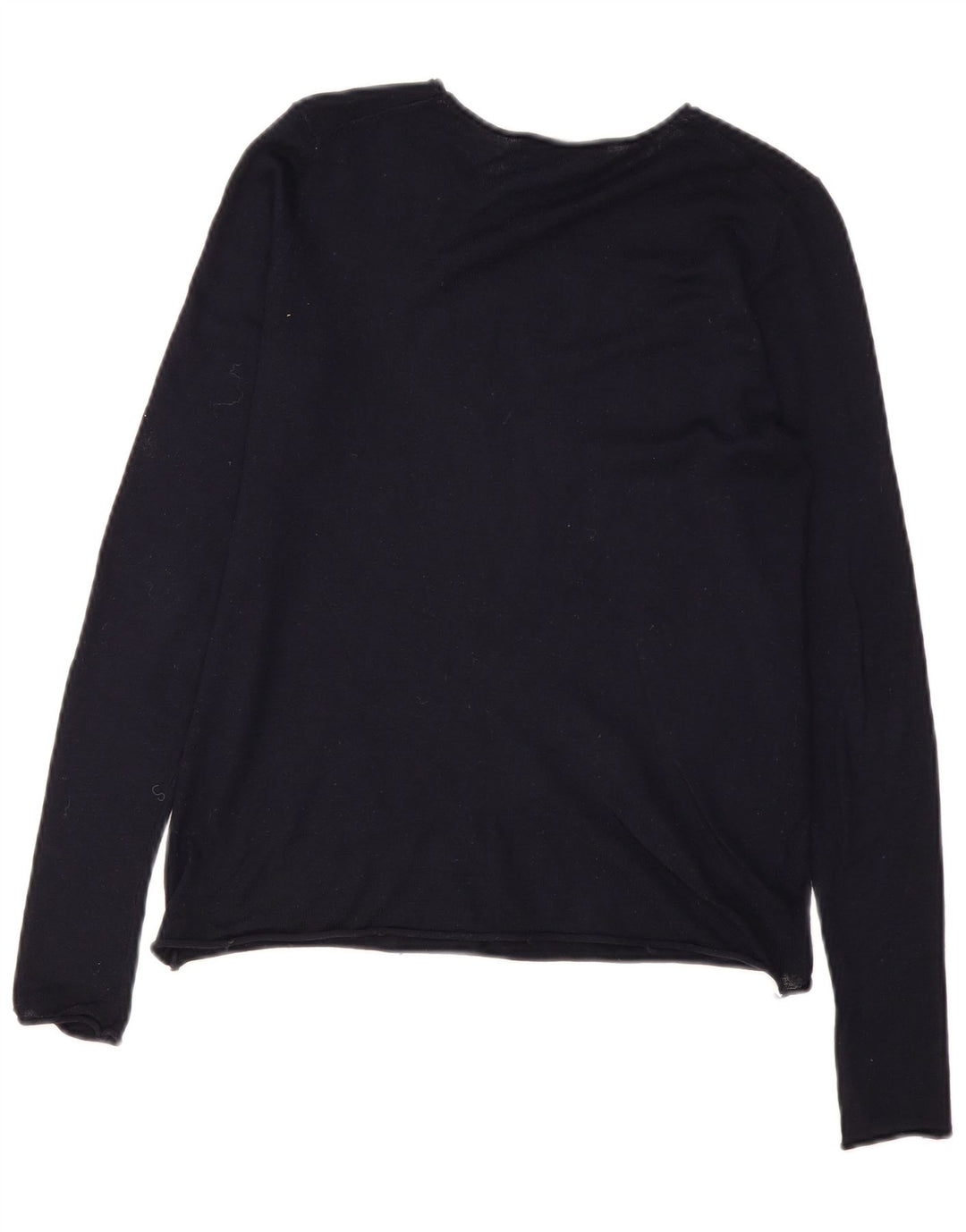Zara Dame Boat Neck Jumper Sweater UK 12 Medium Navy Blue