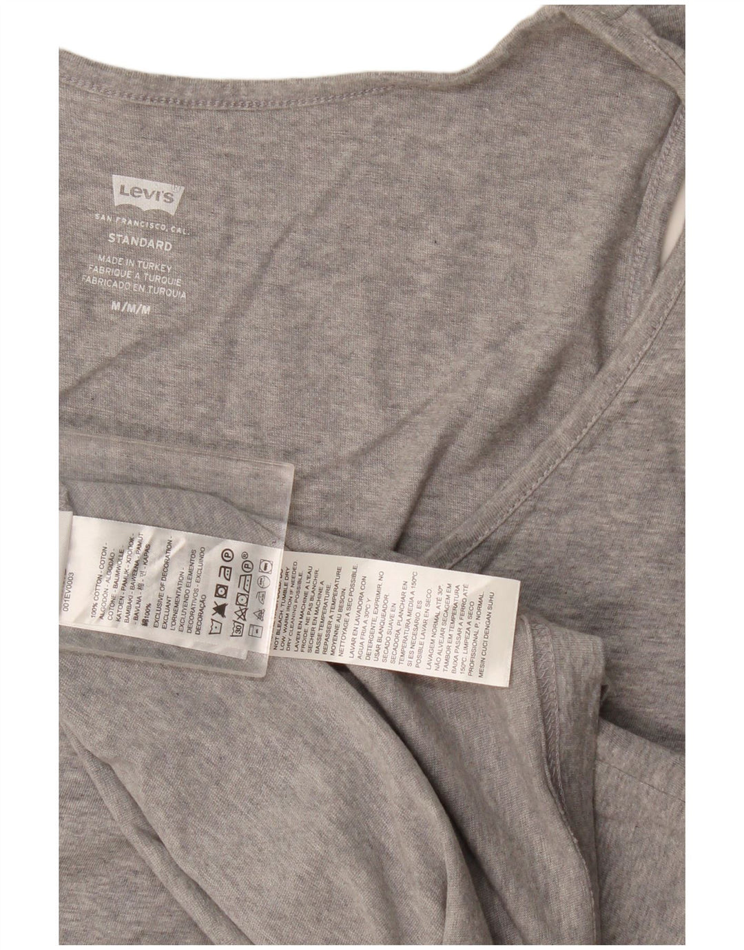 Levi's Herre Standard Vest Top Medium Grey Flecked Bomuld