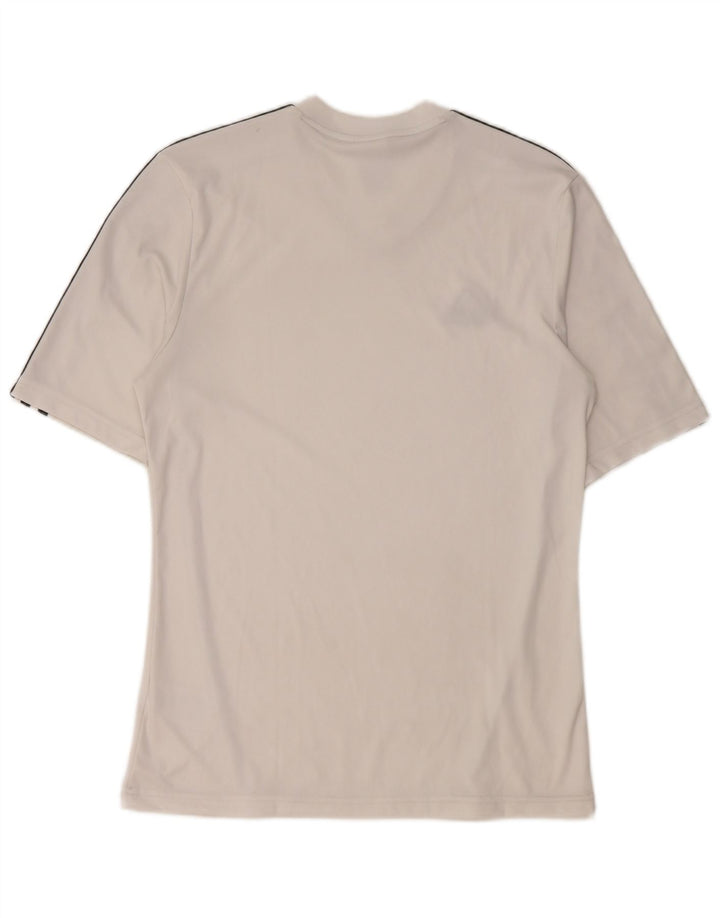Adidas Herre Climalite T-Shirt Top Lille Hvid Polyester