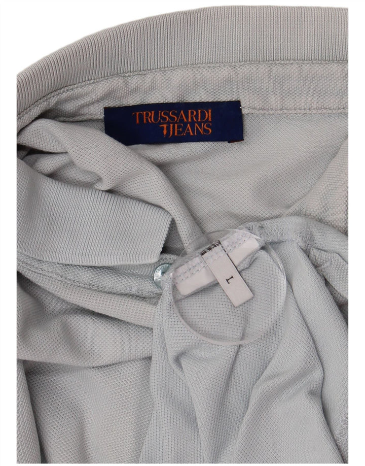 Trussardi Jeans Herre Polo Shirt Large Blue