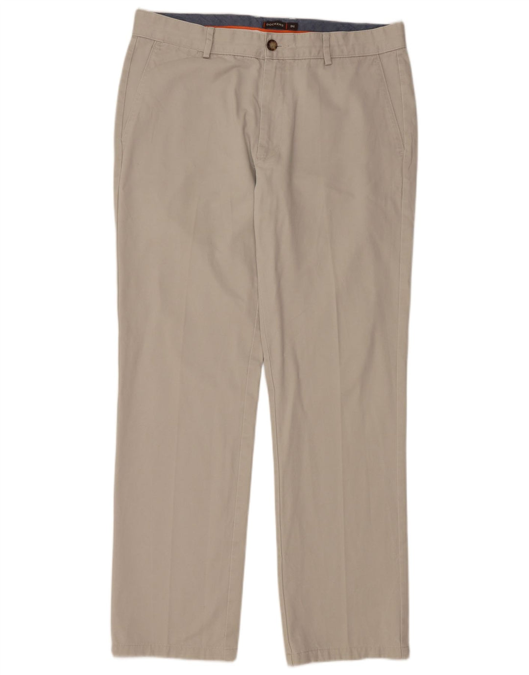 DOCKERS Mens Straight Chino Trousers W36 L34 Grey Cotton