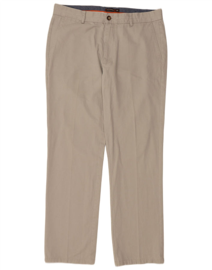 DOCKERS Mens Straight Chino Trousers W36 L34 Grey Cotton