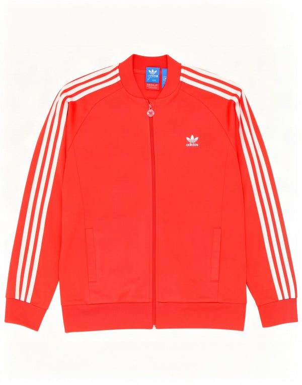 Adidas Drenge Træningsdragt Topjakke 14-15 År Rød Polyester