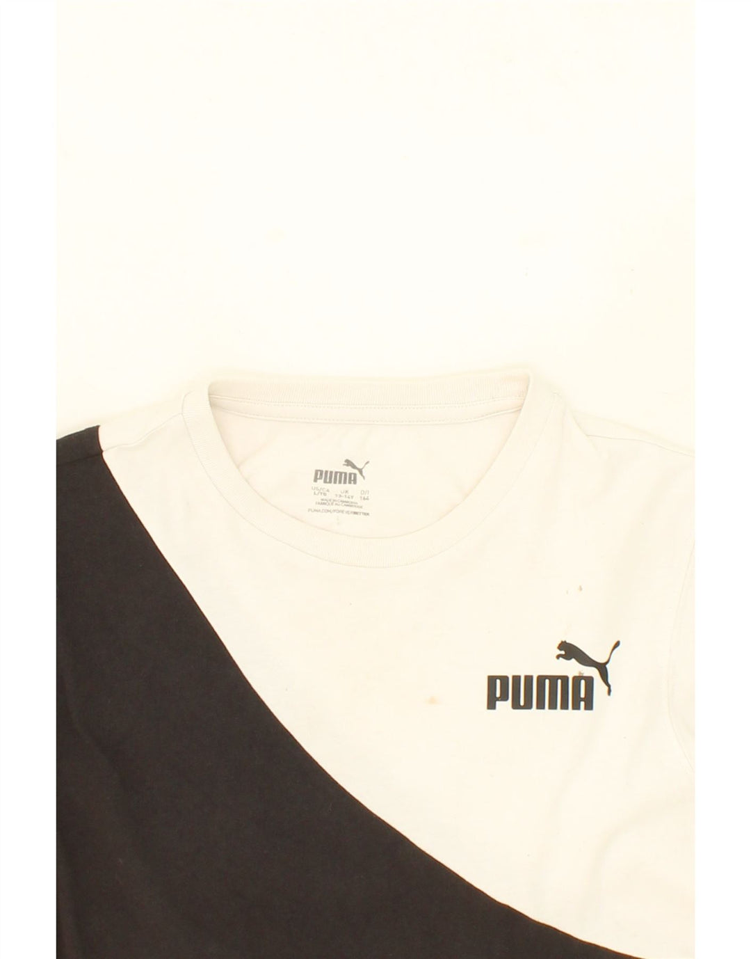 PUMA Boys Graphic T-Shirt Top 13-14 Years Multicoloured Colourblock Vintage Puma and Second-Hand Puma from Messina Hembry 