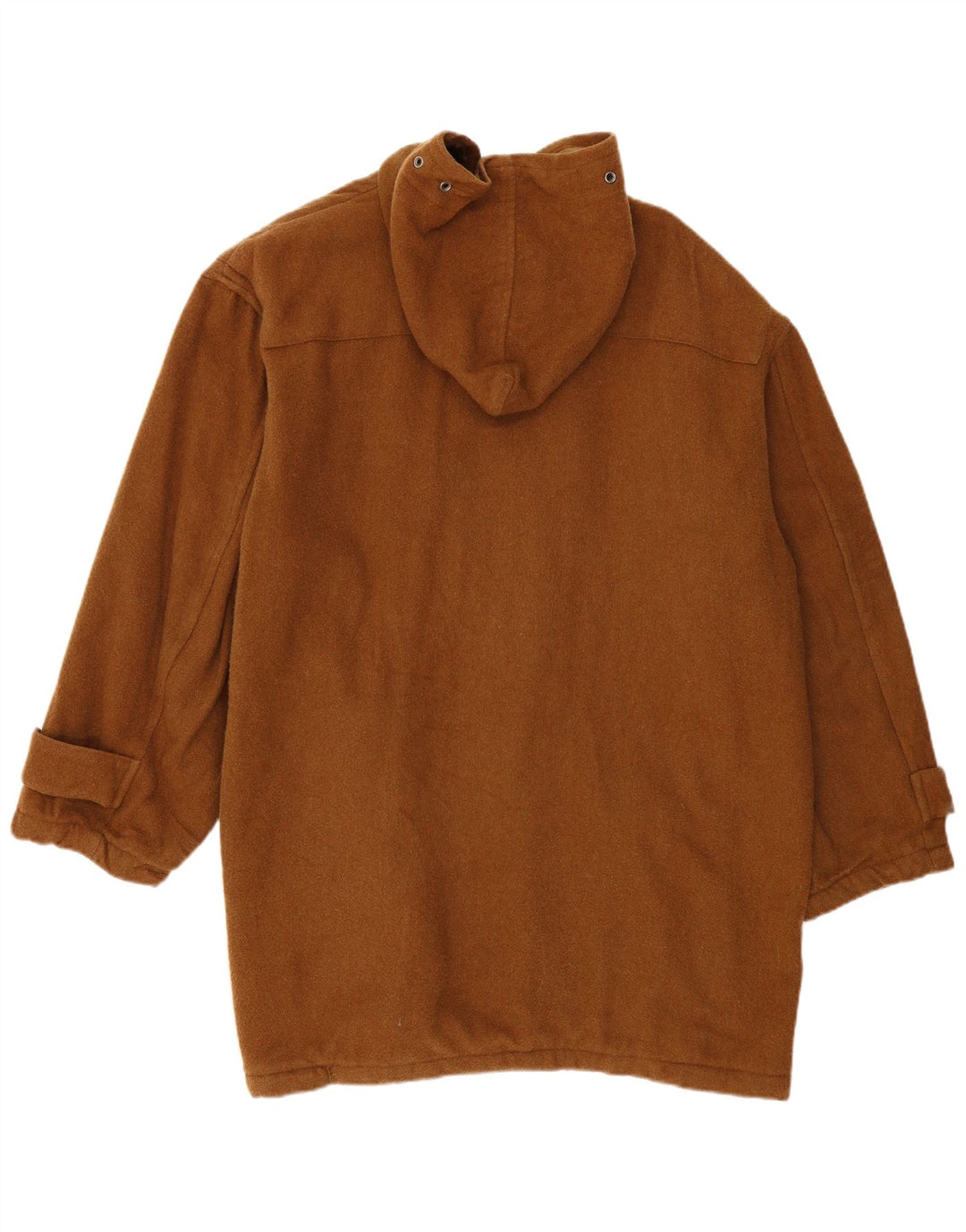 MEXX Herre Loose Fit Hooded Duffel Coat UK 36 Medium Brun Uld