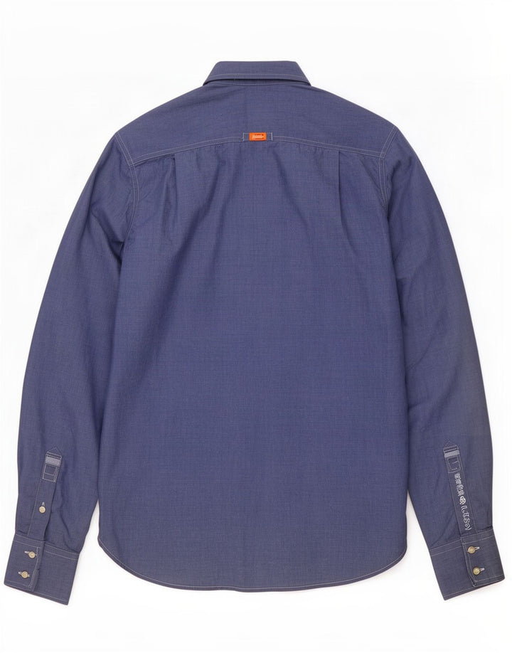 Superdry herreskjorte stor blå bomuld