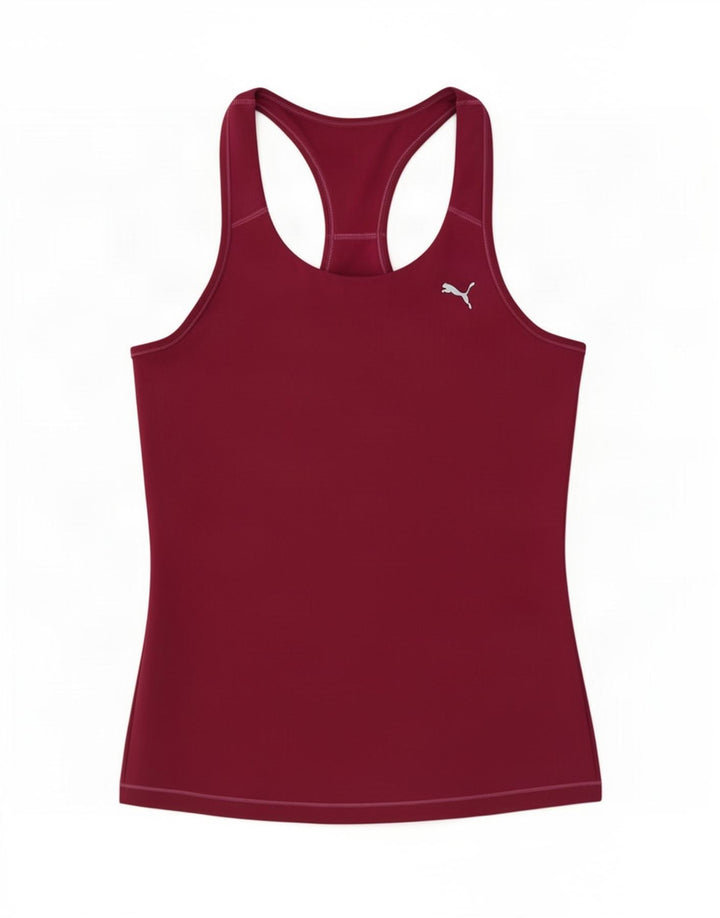 Puma Damevest Top UK 12 Medium Burgundy Polyester