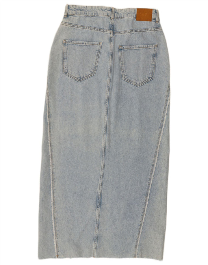 Zara Dame Denim Nederdel Medium W28 Blå