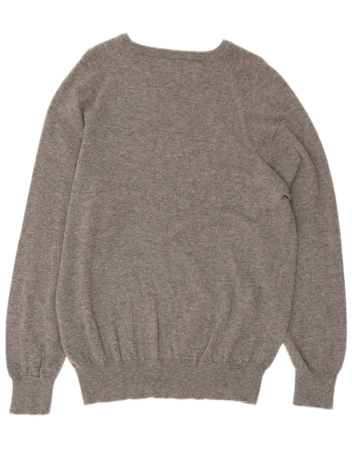 Kappa Herre Boat Neck Jumper Sweater Medium Grey Argyle/Diamond Wool