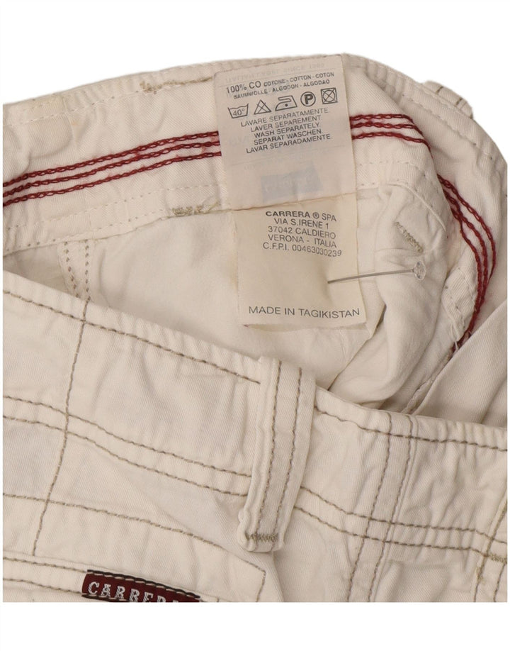 Carrera Dame Cargo Cargo Shorts IT 52 XL W34 Hvid Bomuld