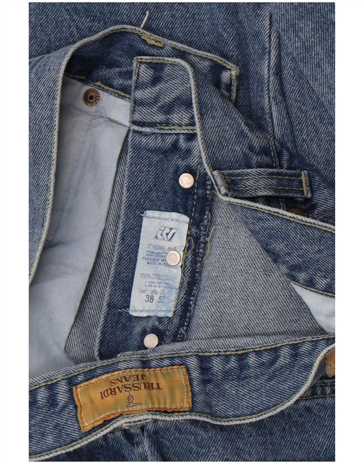 Trussardi lige jeans til kvinder W38 L29 blå bomuld