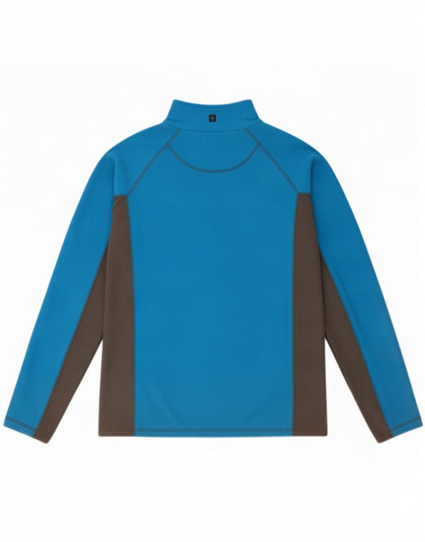 Mountain Warehouse Boys Fleece Jumper med lynlås 12-13 år Blå Colourblock