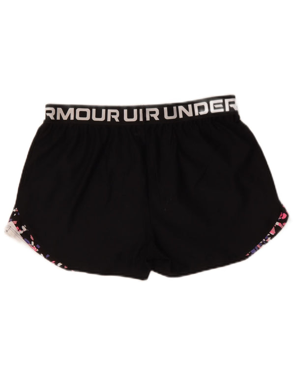 Under Armour Girls Heat Gear Graphic Sports Shorts 13-14 år XL Sort