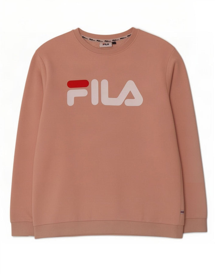 Fila Herre grafisk sweatshirt Jumper Medium Pink Bomuld