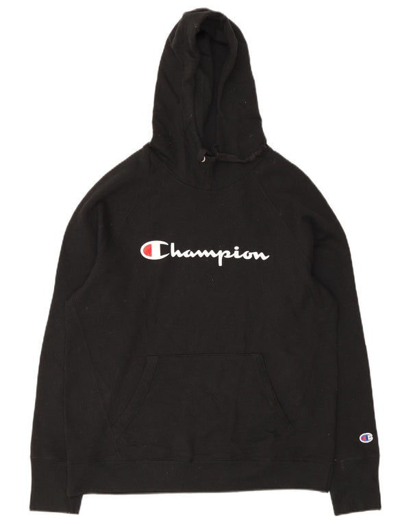 Champion Herre grafisk hættetrøje Jumper Medium Sort Polyester