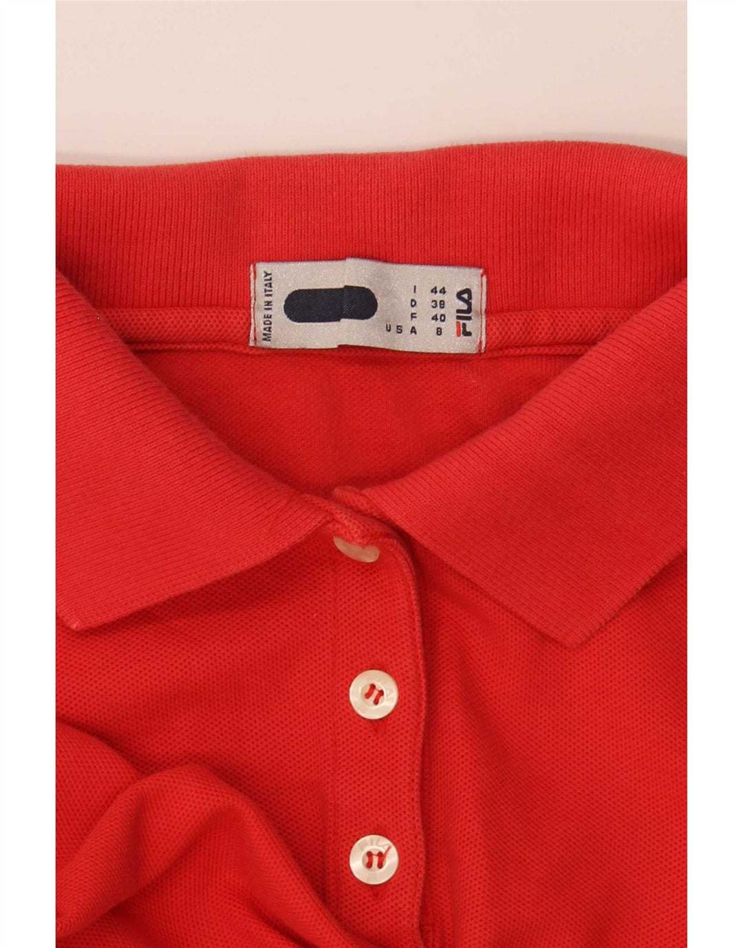 Fila Dame Polo Shirt IT 44 Medium Rød