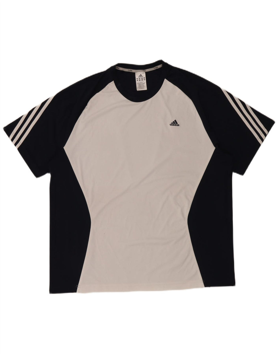 Adidas Herre Clima 365 T-Shirt Top 2XL Hvid Colourblock Polyester