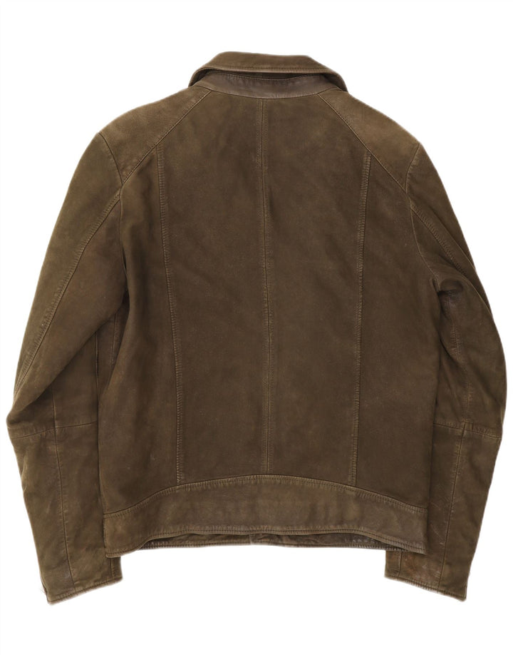 Scotch & Soda herre ruskindsjakke UK 40 Large Khaki Læder