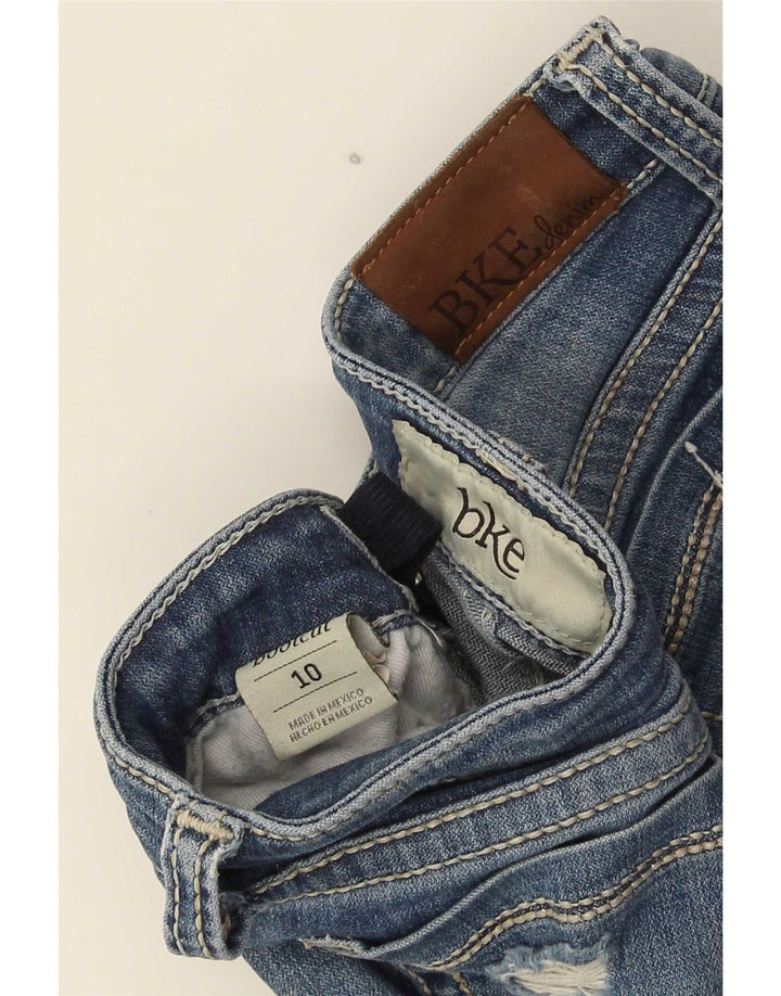 BKE Girls Distressed Flared Jeans 9-10 År B24 L25 Blå
