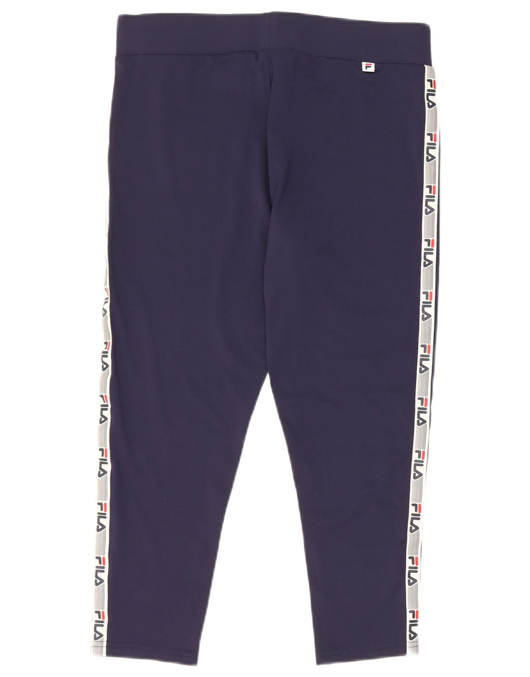 Fila Womens Grafiske Capri Leggings UK 14 Medium Navy Blue Colourblock