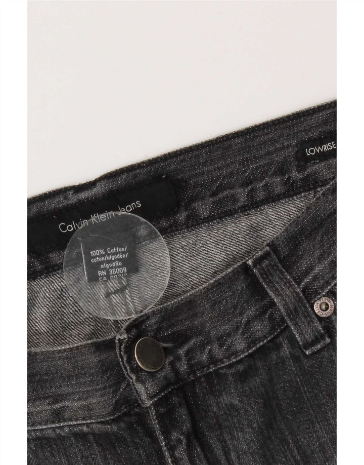 Calvin Klein Dame Jeans med lav talje Bootcut W30 L30 Grå Bomuld