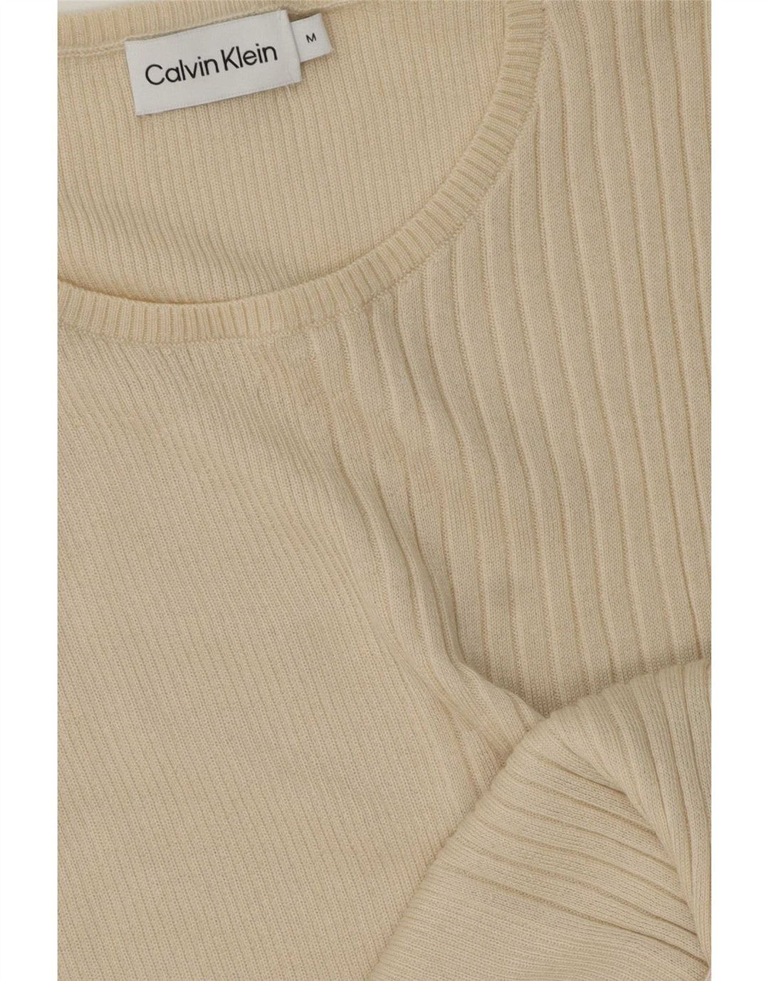 Calvin Klein Dame Longline Vest Tank Top UK 14 Medium Beige