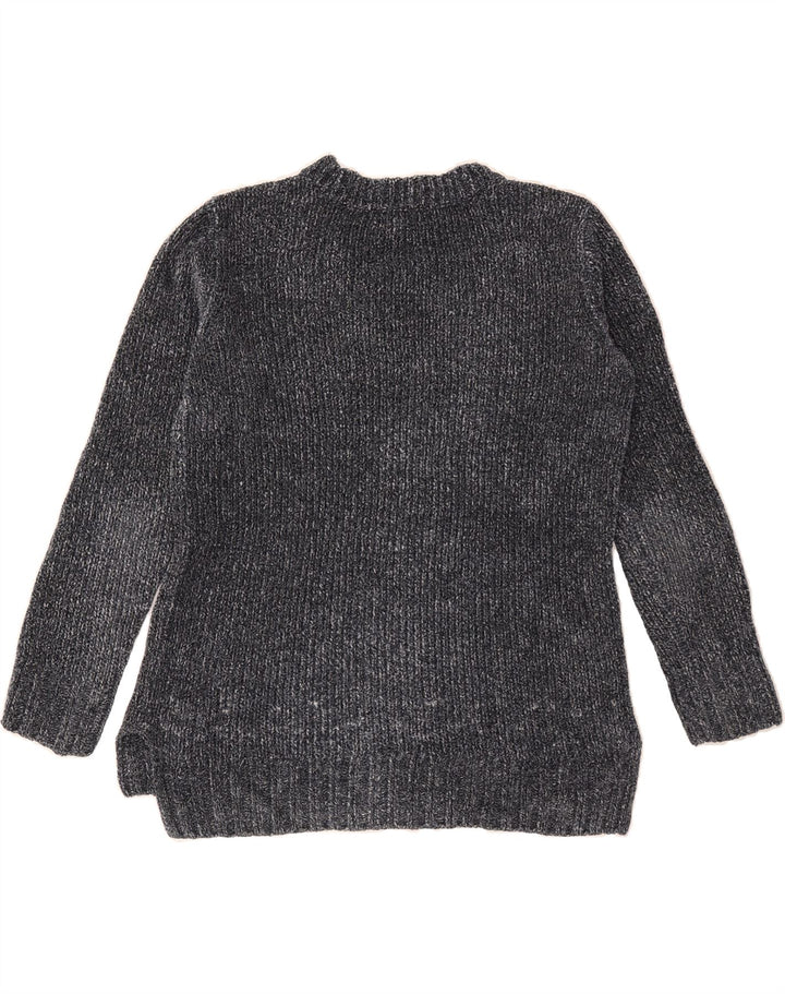 ORVIS Womens V-Neck Jumper Sweater UK 10 Small Grey Polyester Vintage Orvis and Second-Hand Orvis from Messina Hembry 