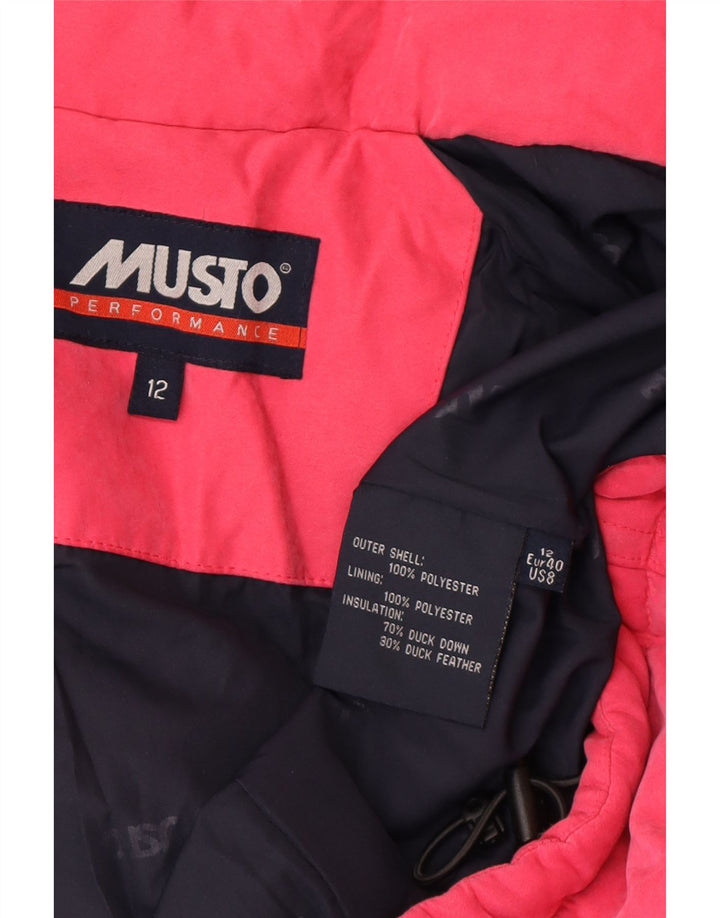 Musto Polstret hættejakke til kvinder UK 12 Medium Pink Polyester