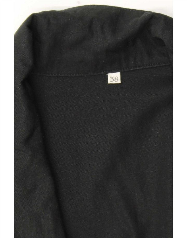 Vintage dame 3/4 ærmet dobbeltradet blazerjakke EU 38 Medium Sort