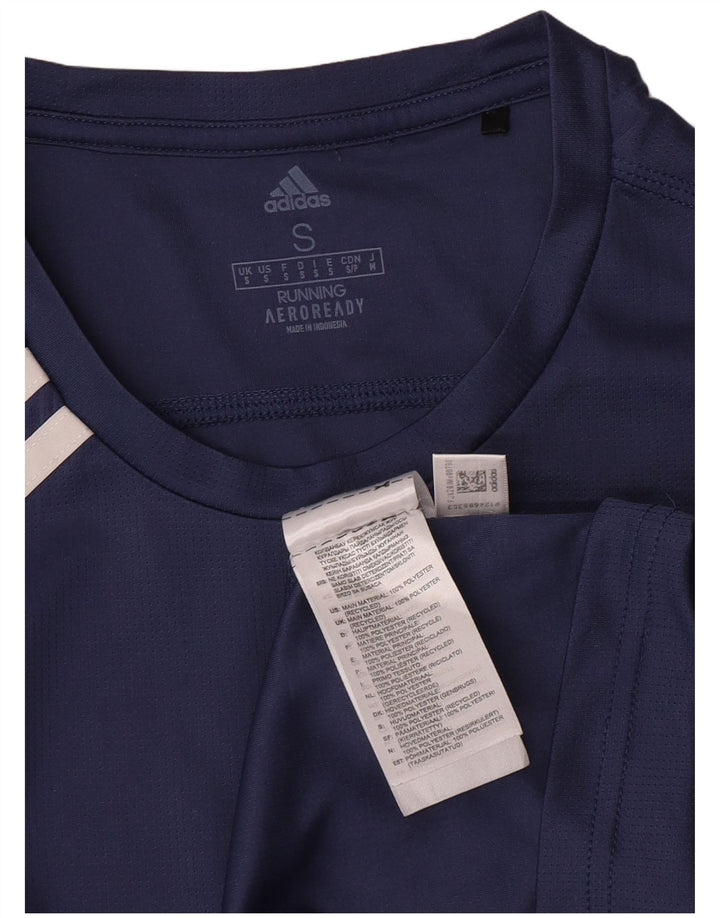 Adidas Aeroready T-shirt top til mænd, lille marineblå polyester