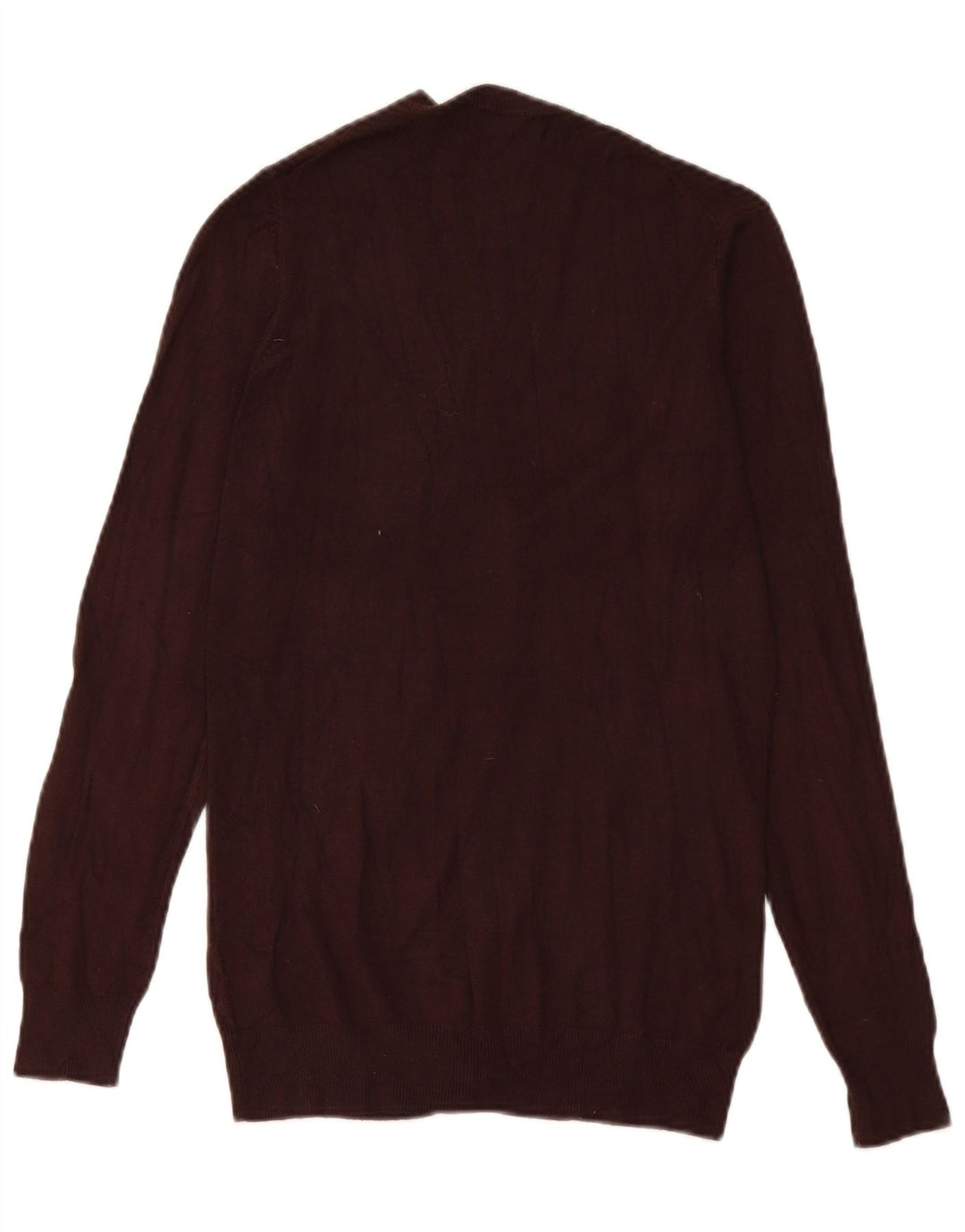 Zara Dame Cardigan Sweater UK 12 Medium Brown Viscose