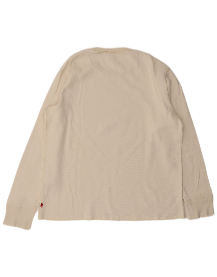 Levi's Herre Top Langærmet Stor hvid Bomuld