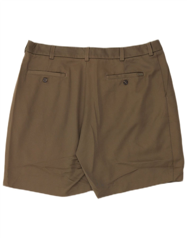 Izod Chino Shorts til mænd W38 XL Khaki Polyester
